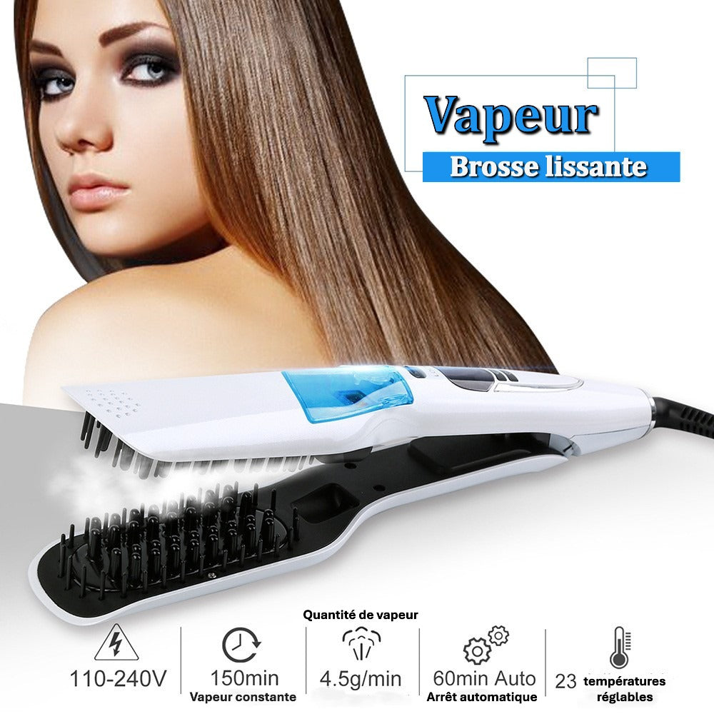 Lisseur Vapeur Authentique – Brushing et Lissage Sans Dommage (Sec et Mouillé)