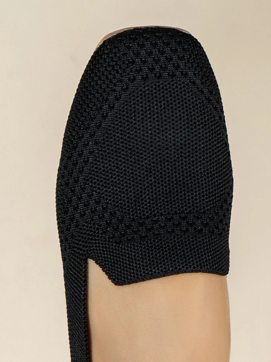 Mocassins ajourés à bout carré