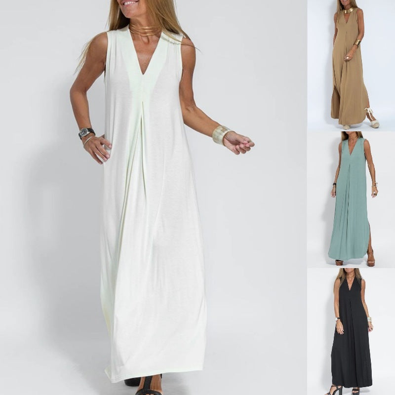 Robe Décontractée à Col V