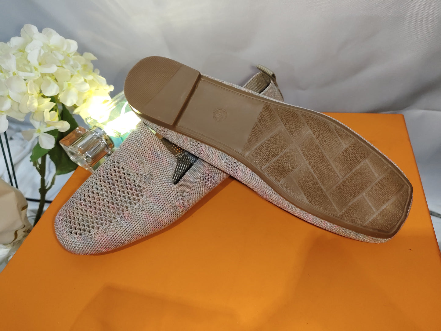 Mocassins ajourés à bout carré