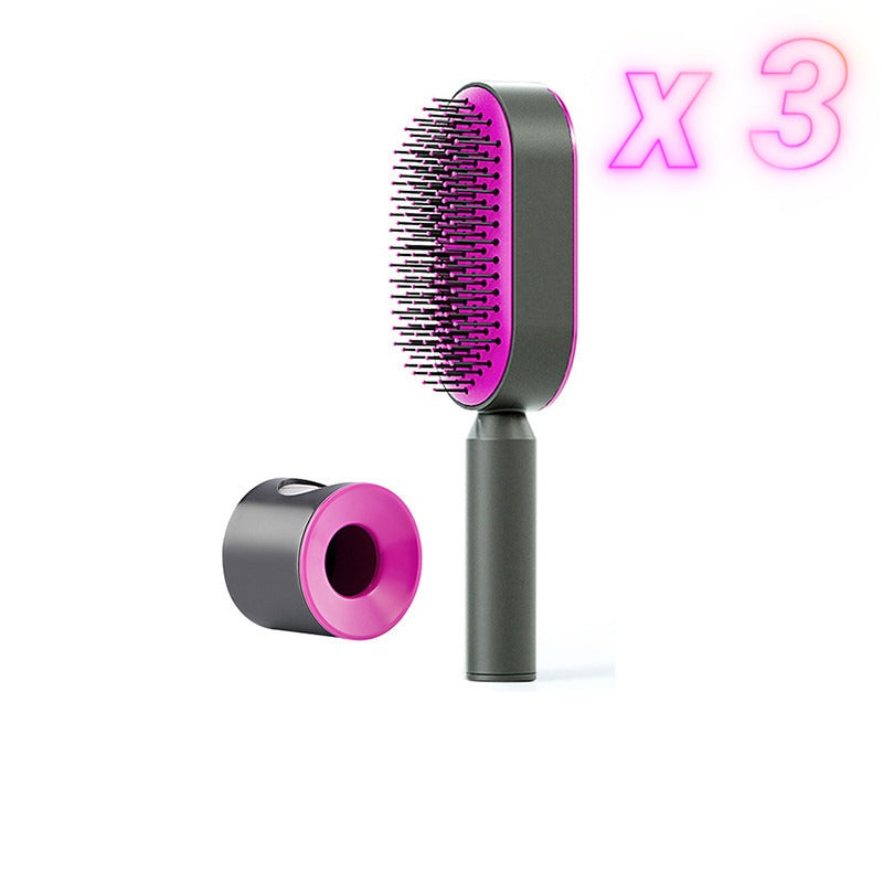 Brosse à cheveux autonettoyante