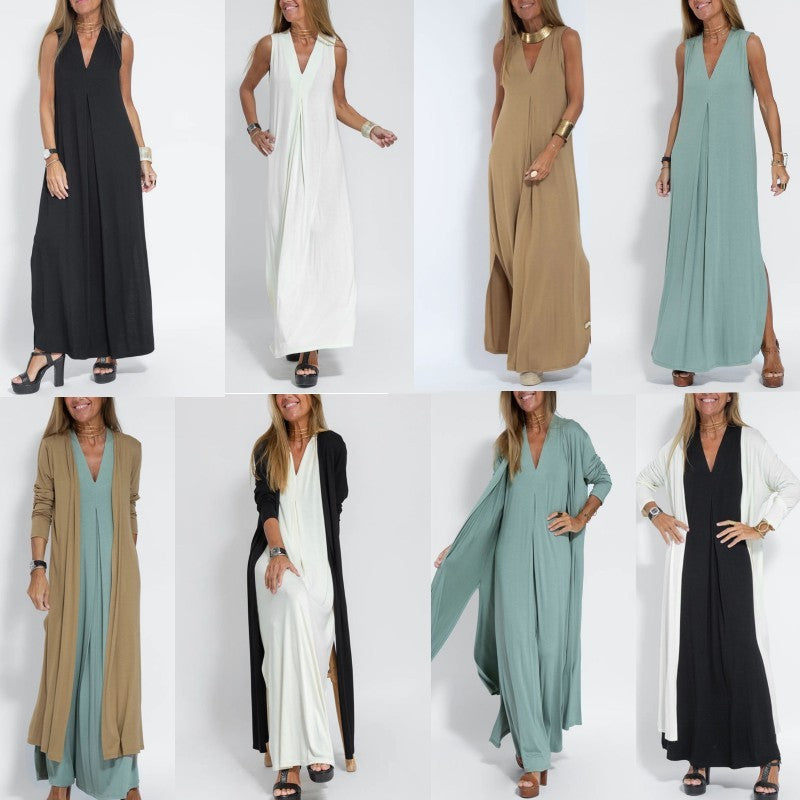Robe Décontractée à Col V