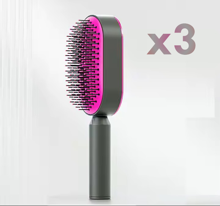 Brosse à cheveux autonettoyante