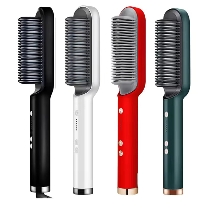 Brosse Fer À Lisser Pour Cheveux Électrique 2 en 1