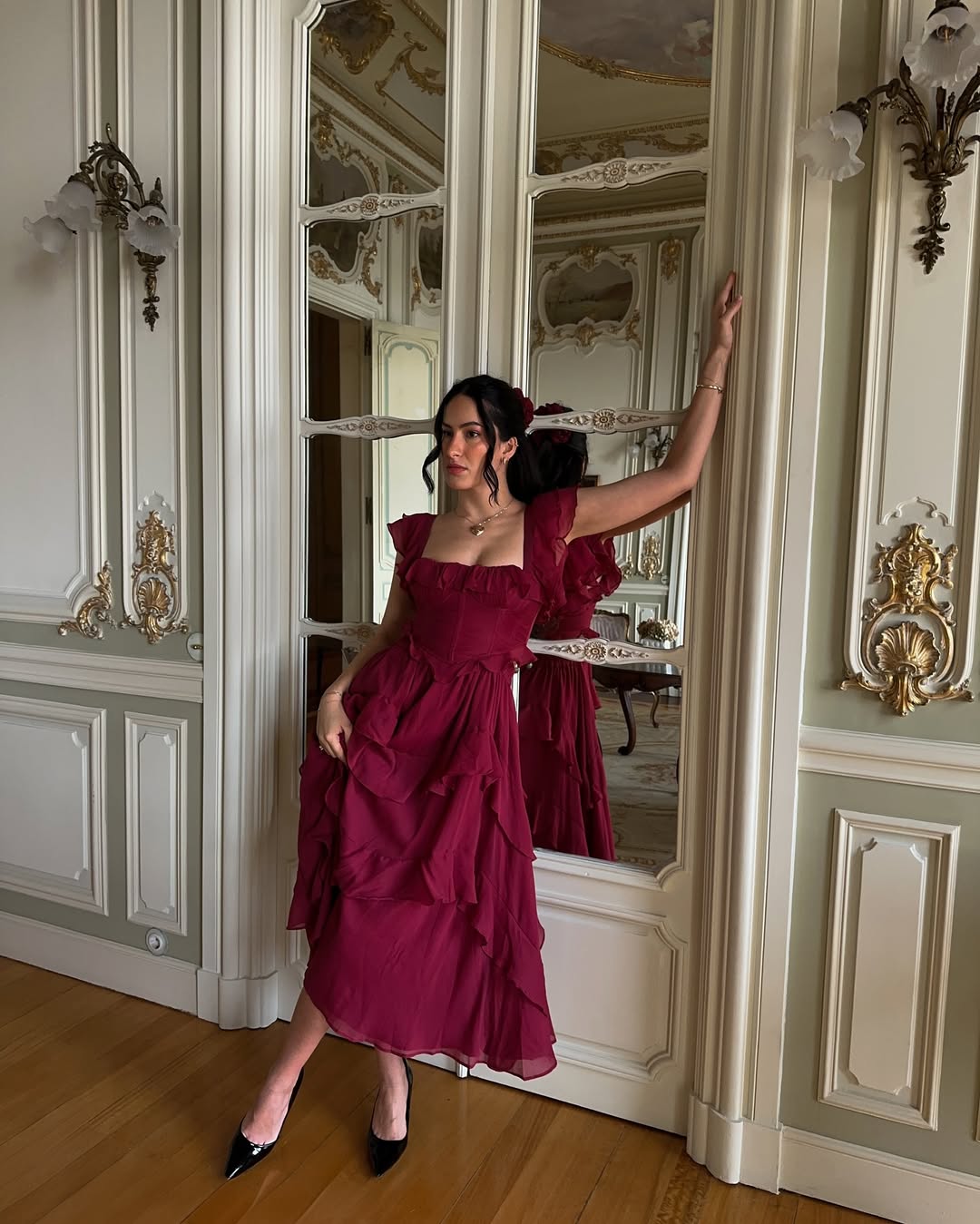 Robe de Soirée Longue Dos Nœud Papillon - Encolure Carrée
