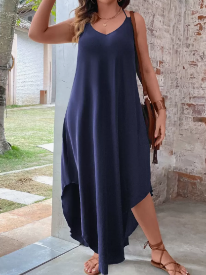 Robe unie à bretelles