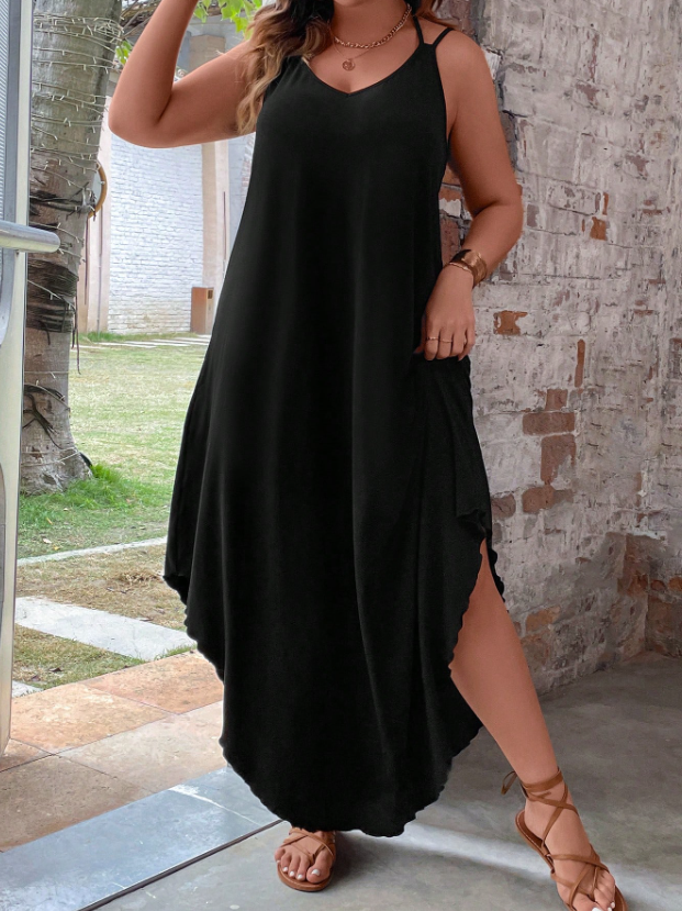 Robe unie à bretelles