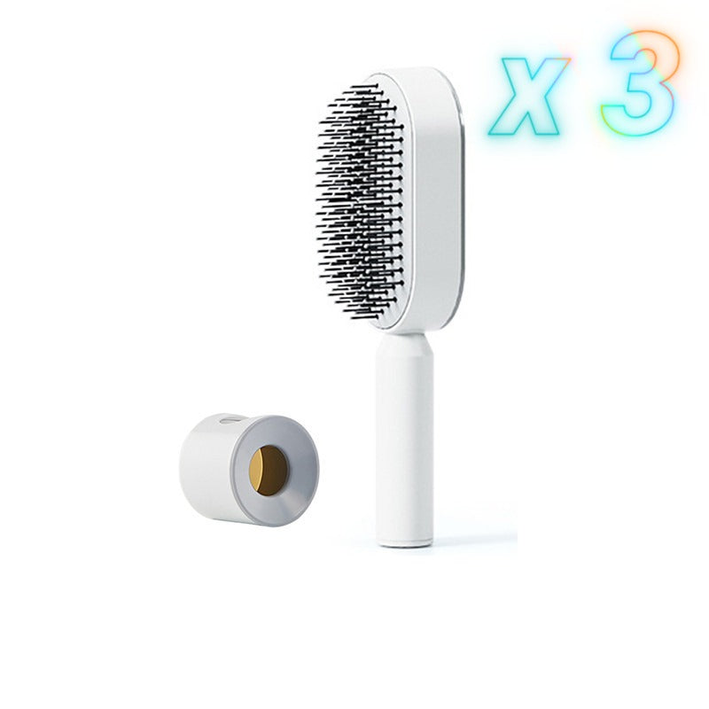 Brosse à cheveux autonettoyante