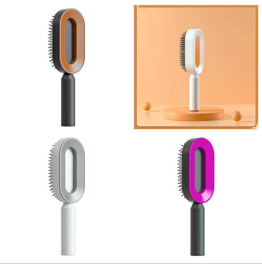 Brosse à cheveux autonettoyante