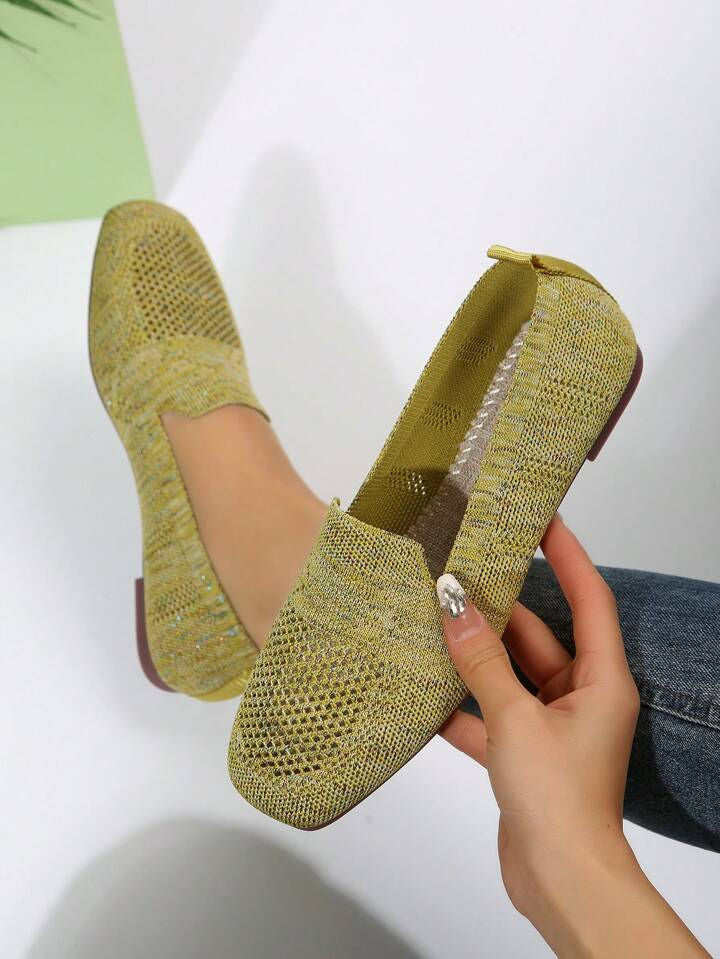 Mocassins ajourés à bout carré