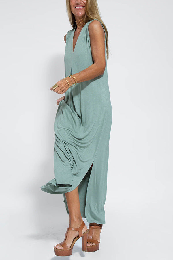 Robe Décontractée à Col V