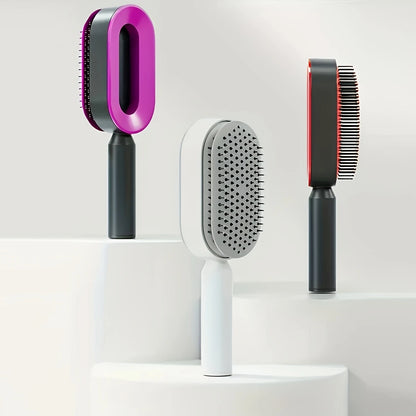 Brosse à cheveux autonettoyante
