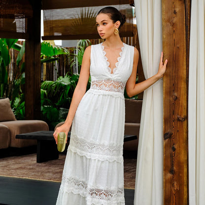 Robe Décolleté en Dentelle
