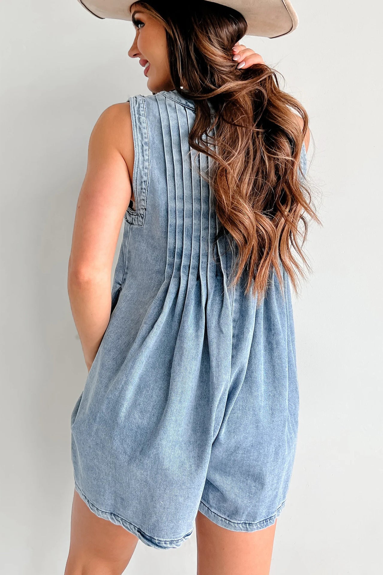 Combinaison en jean sans manches