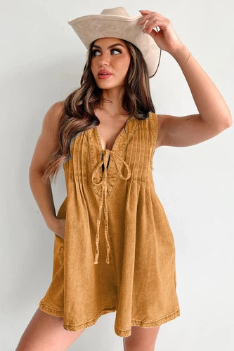 Combinaison en jean sans manches