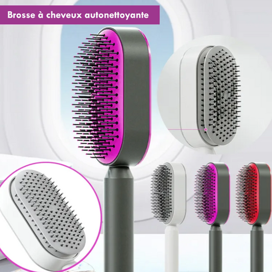 Brosse à cheveux autonettoyante