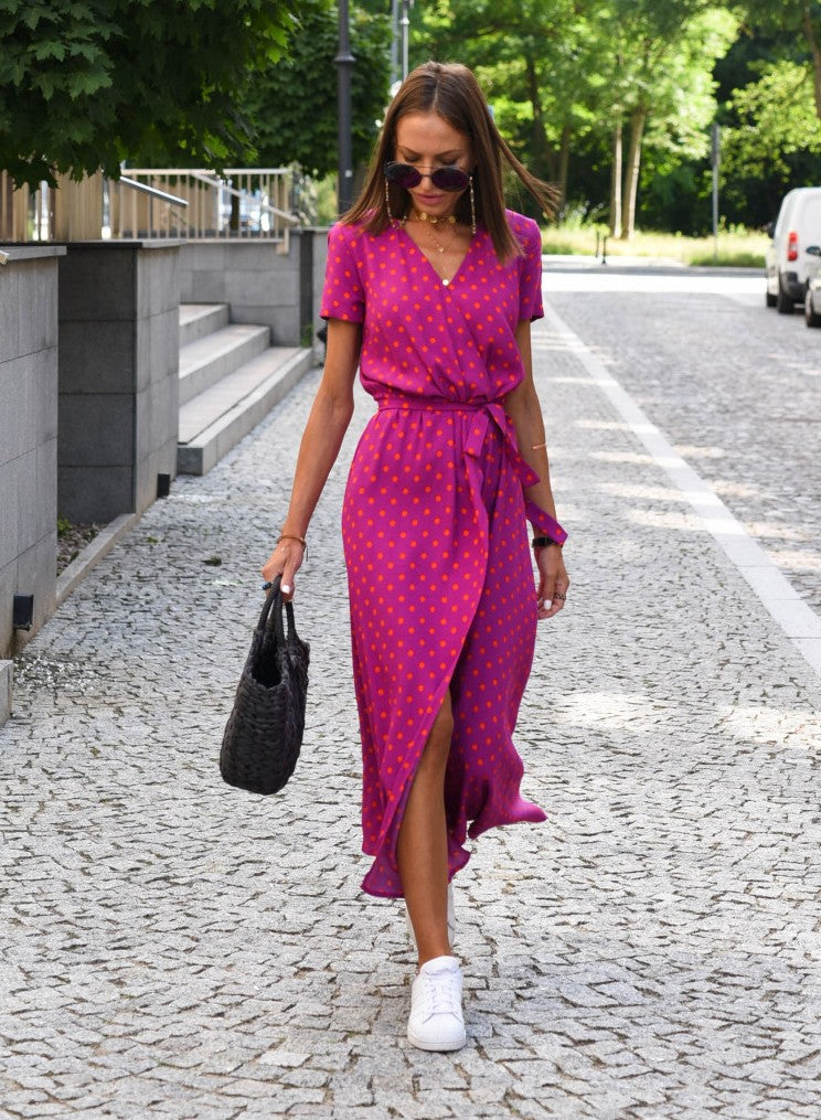 Robe Fendue à Lacets