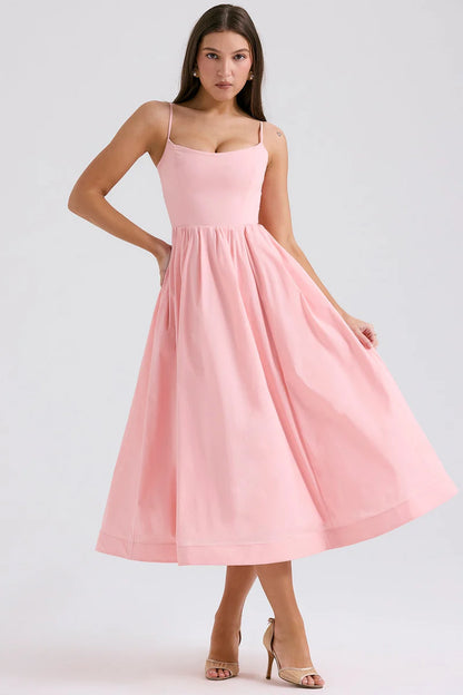 Robe à bretelles trapèze