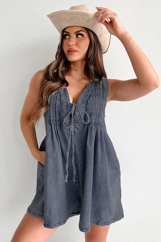 Combinaison en jean sans manches
