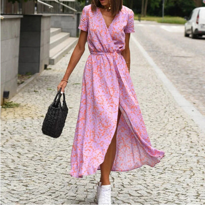 Robe Fendue à Lacets