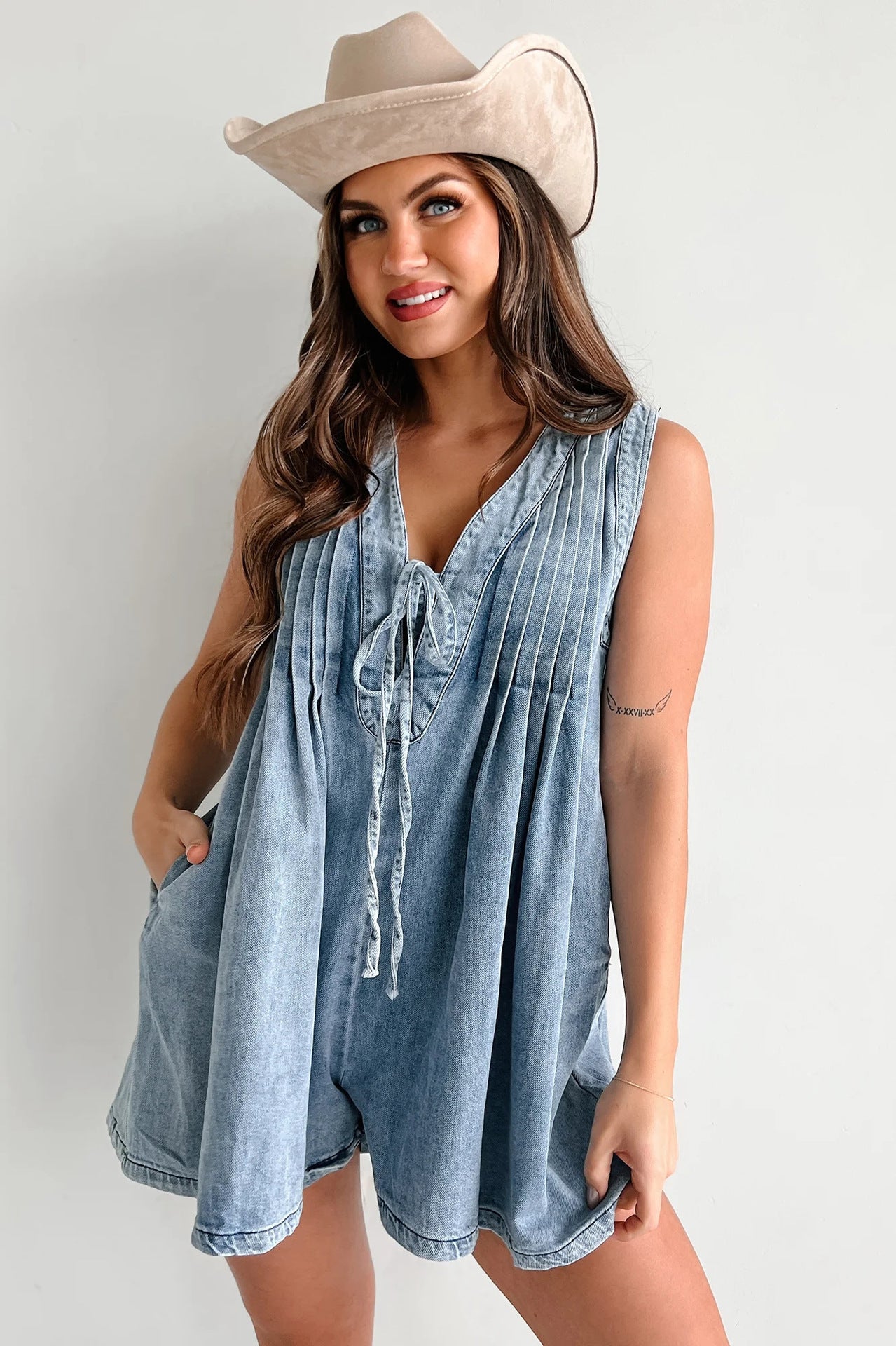 Combinaison en jean sans manches