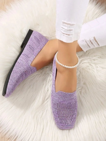 Mocassins ajourés à bout carré