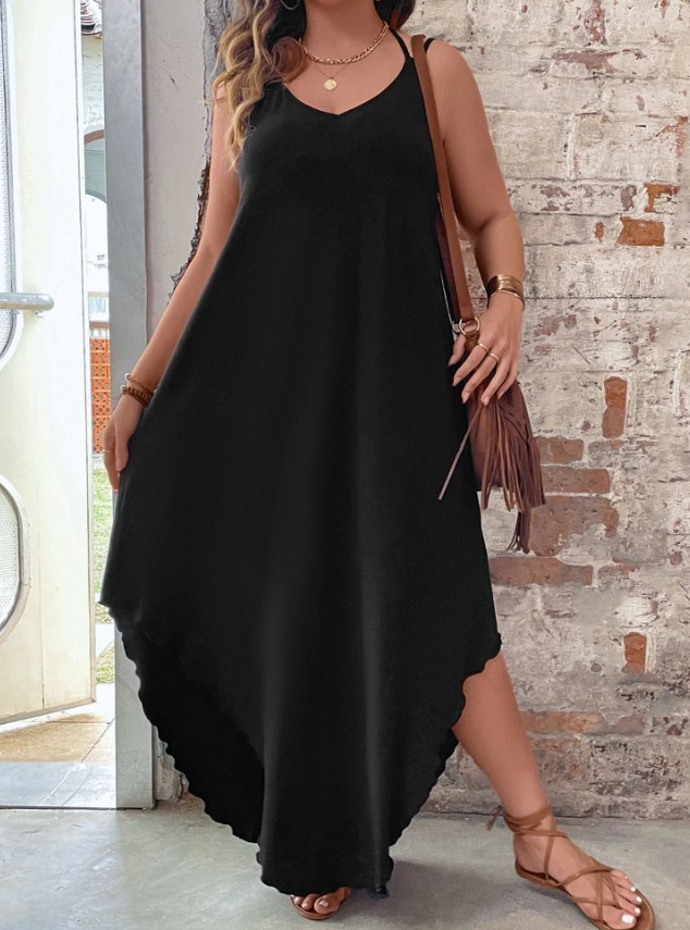 Robe unie à bretelles