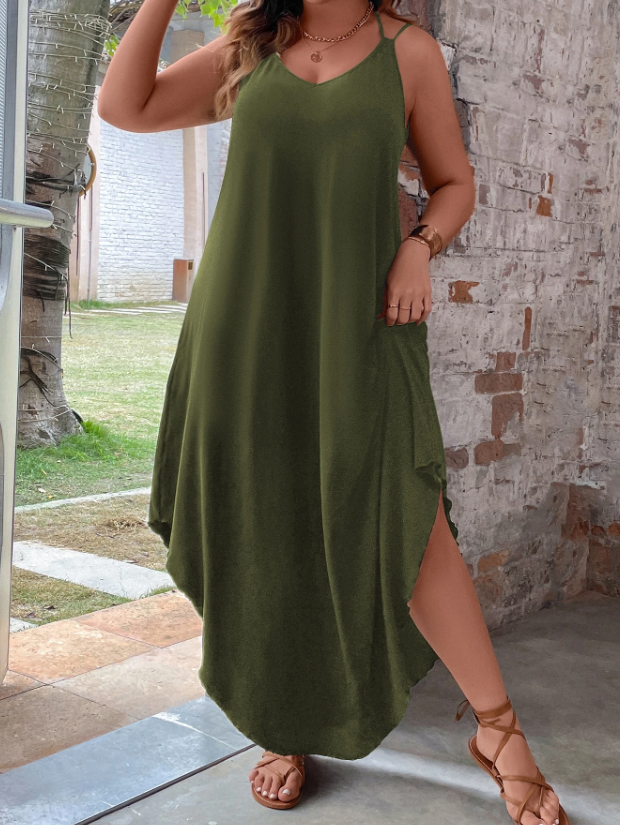 Robe unie à bretelles