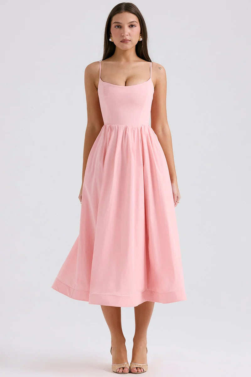Robe à bretelles trapèze