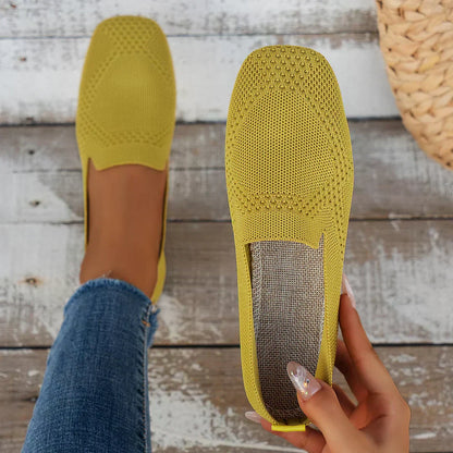 Mocassins ajourés à bout carré