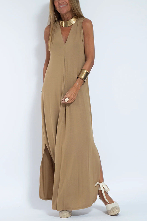 Robe Décontractée à Col V