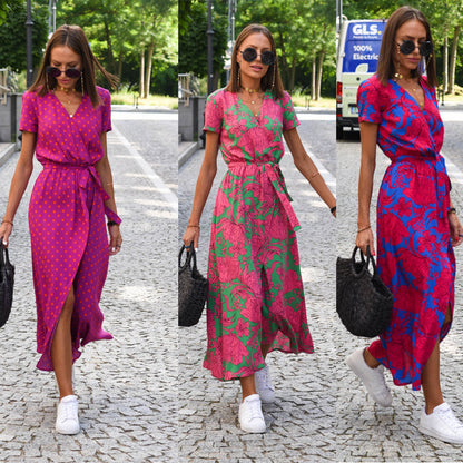 Robe Fendue à Lacets